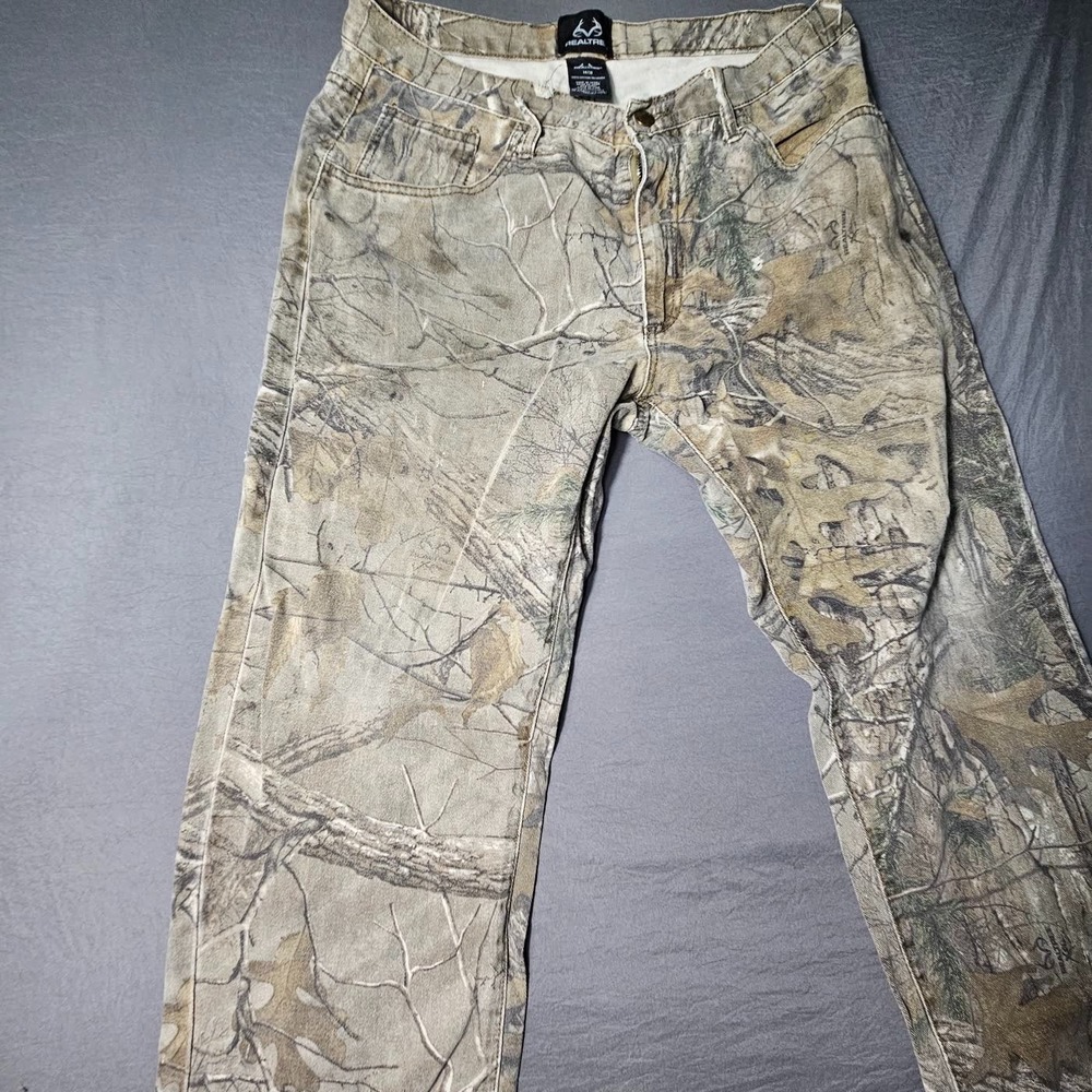 Realtree Camo Jeans Mens 34x30 Hunting Camouflage Denim 5 Pocket Cotton Pants